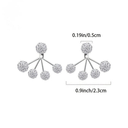 Crystal Cluster Jacket Earrings