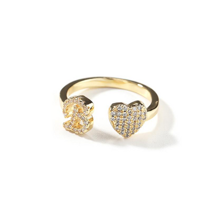 Diamond Initial Ring