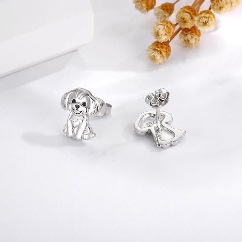 Sitting Puppy Stud Earrings