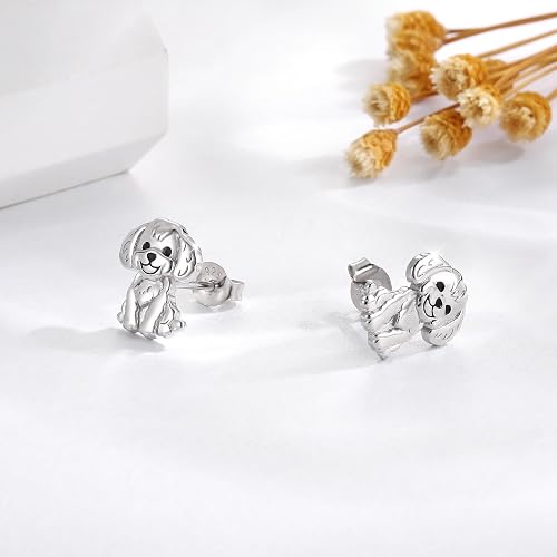 Sitting Puppy Stud Earrings