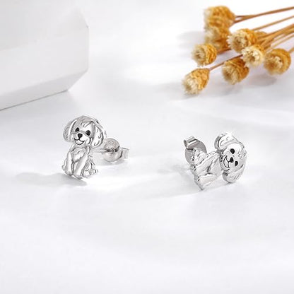 Sitting Puppy Stud Earrings