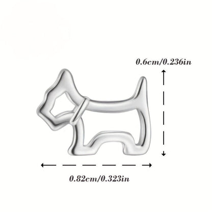Minimalist Dog Stud Earrings