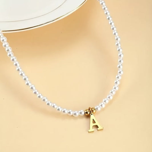 Personalized Pearl Initial Necklace