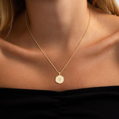 Two Tone Glow Heart Necklace
