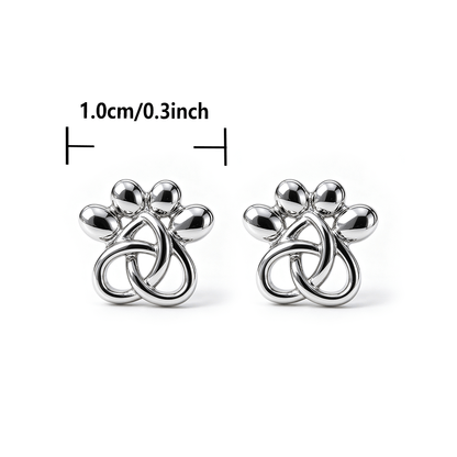 Knotted Paw Stud Earrings