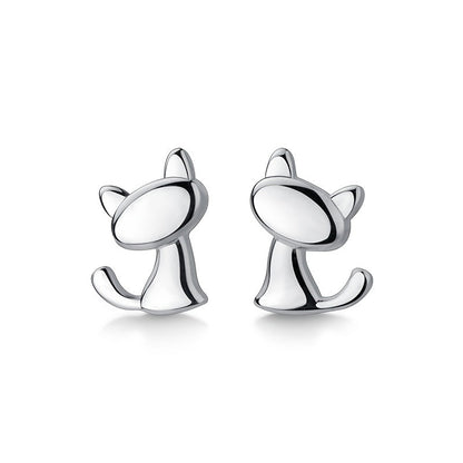 Minimalist Cat Stud Earrings