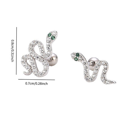 Crystal Snake Stud Earrings