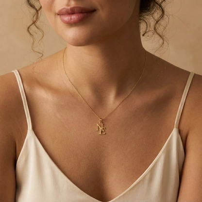Personalized Letter Necklace w/FREE Matching Bracelet