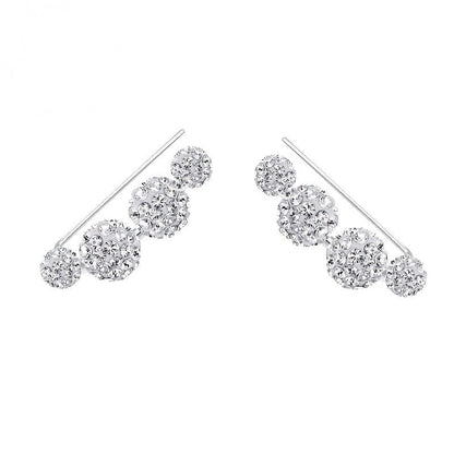 Crystal Cluster Climber Earrings