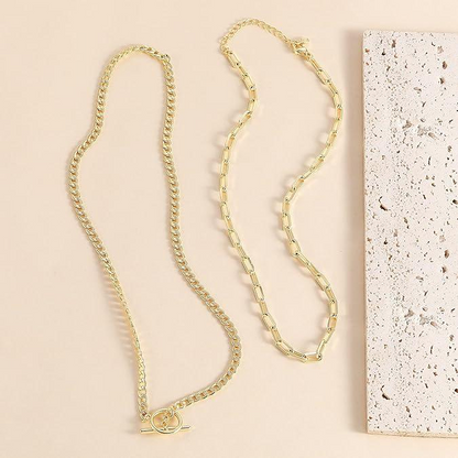 2pc Layered Toggle Necklace