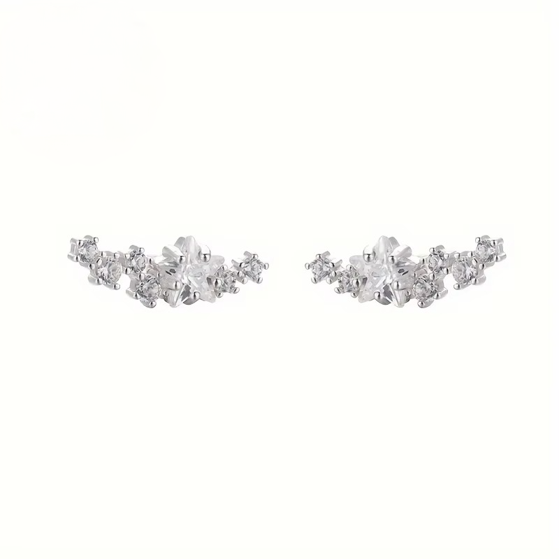 Glittering Star Stud Earrings