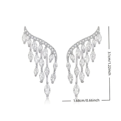 Crystal Cascade Climber Earrings