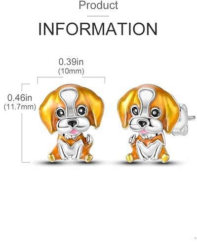 Colorful Puppy Stud Earrings