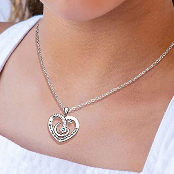 To My Daughter Star & Moon Necklace
