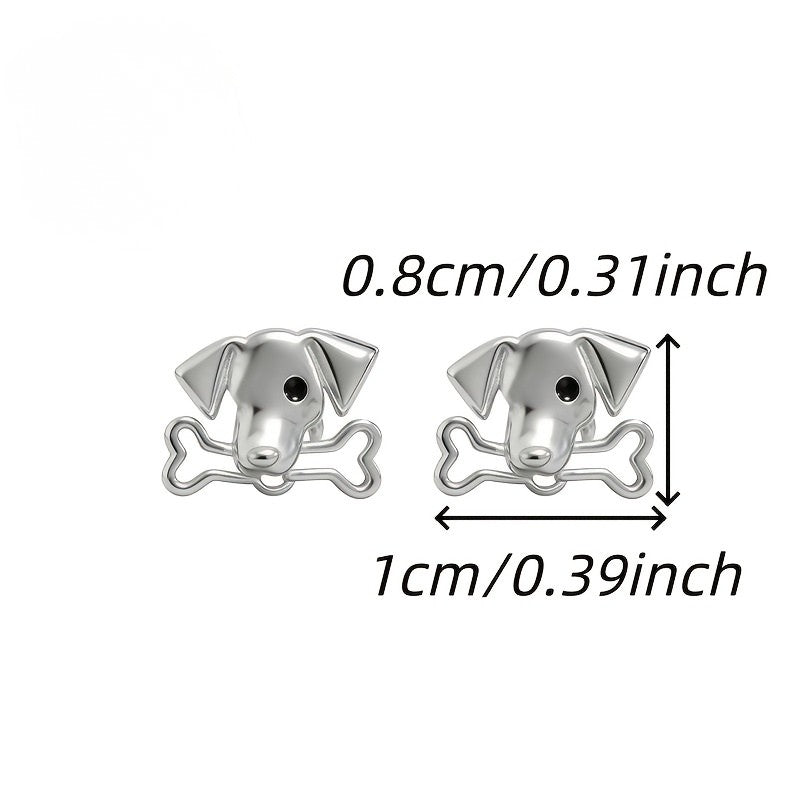 Dog and Bone Stud Earrings