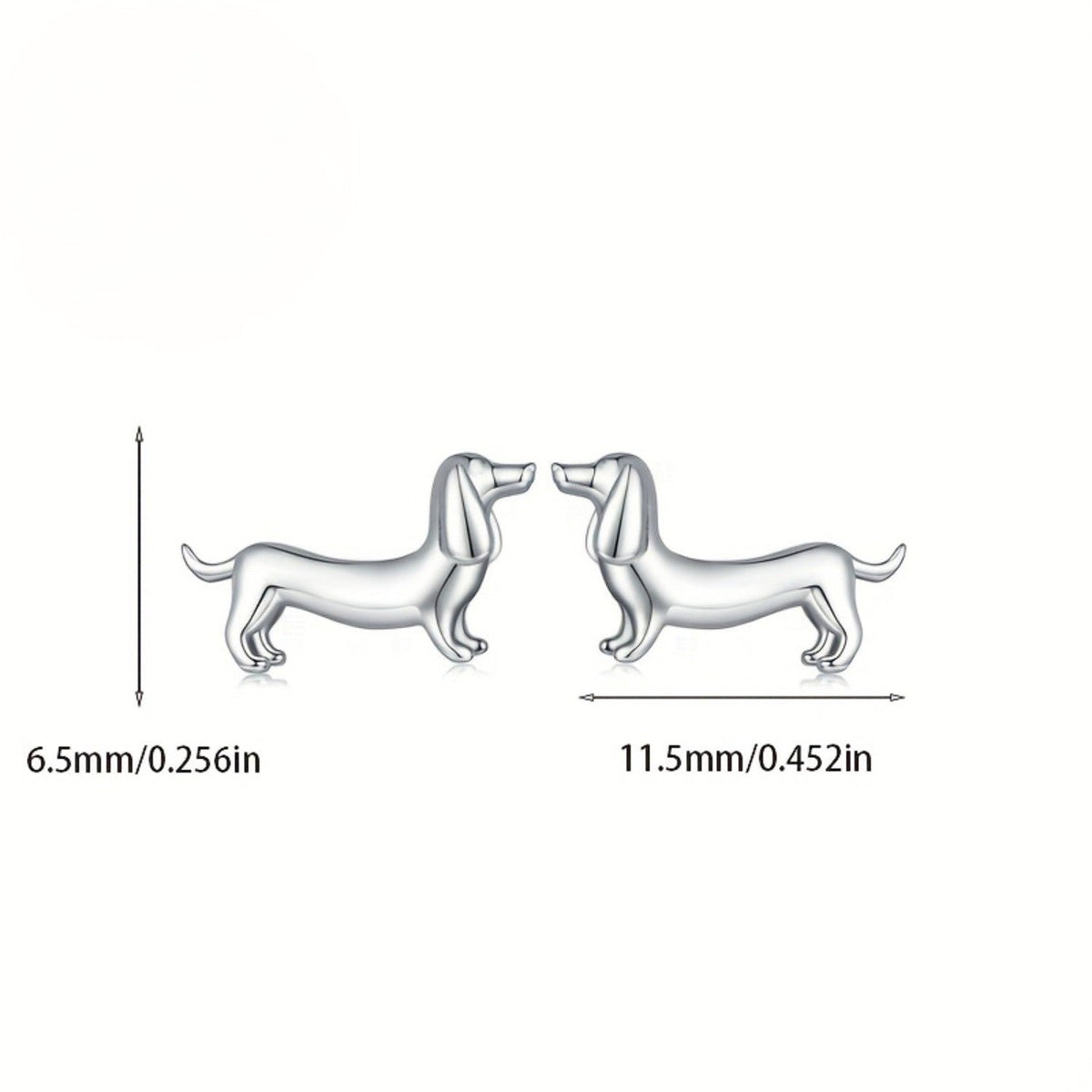 Dachshund Dog Stud Earrings