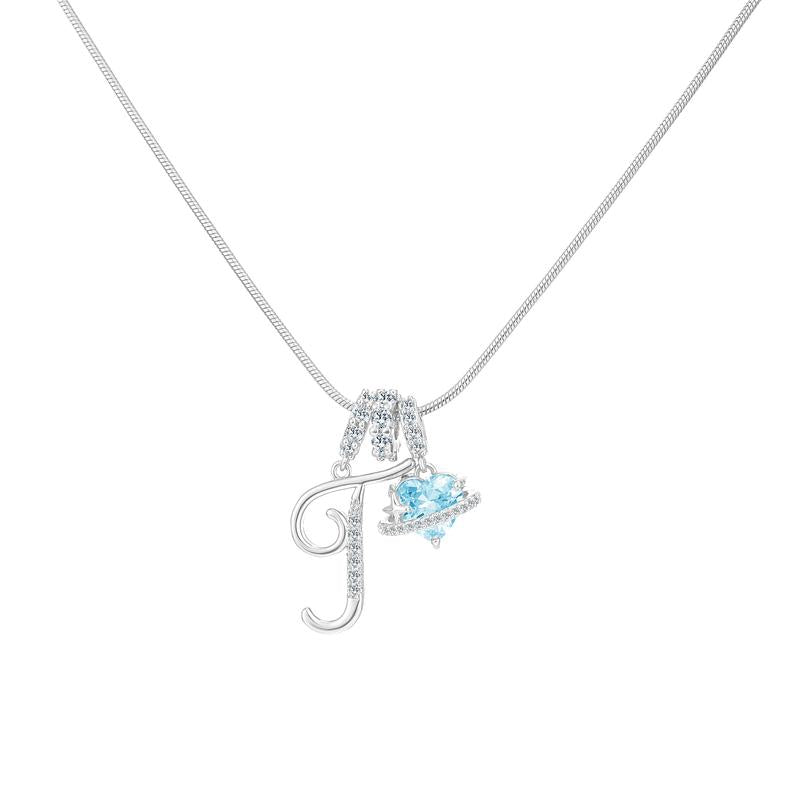 Initial Heart Charm Necklace