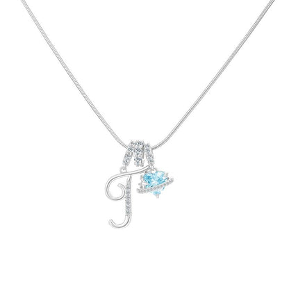 Initial Heart Charm Necklace