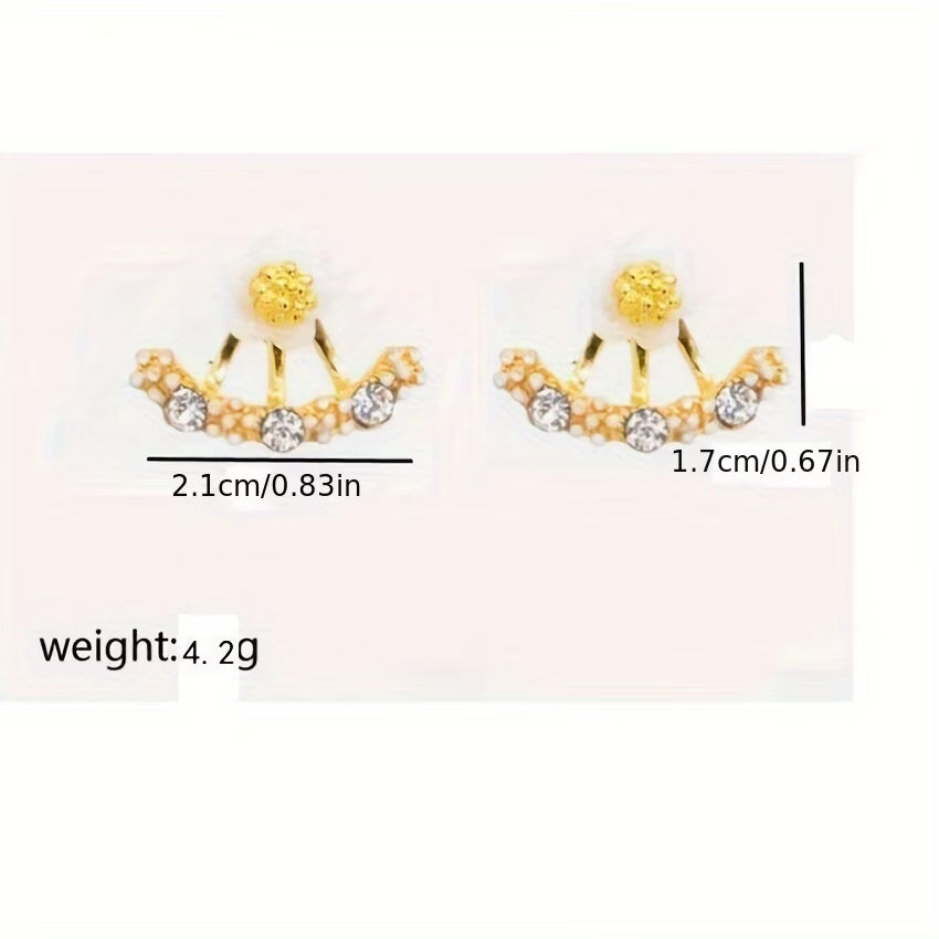 Daisy Crystal Jacket Earrings