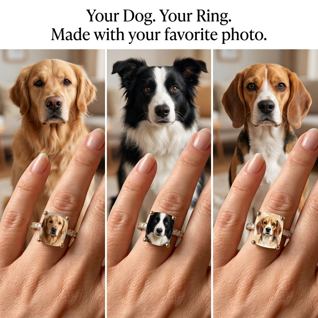 Custom Pet Square Ring
