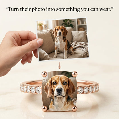 Custom Pet Square Ring