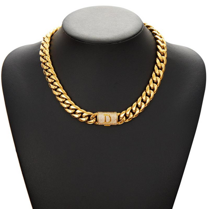 Cuban Link Letter Necklace
