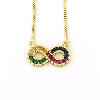 CZ Infinity Pendant Necklace