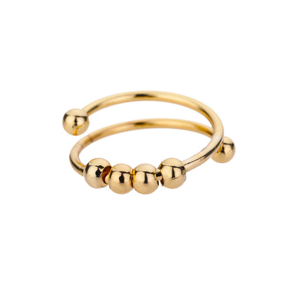 Gold Ball Accent Ring