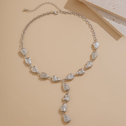 Chunky Gold Drop Statement Necklace