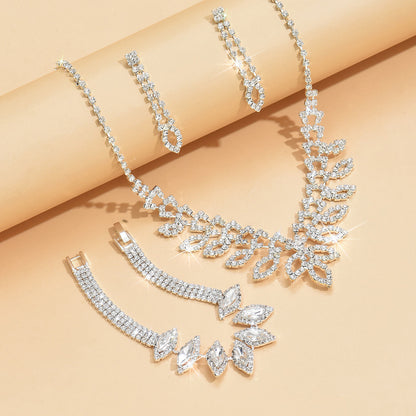 Floral Claw Chain Jewelry Set