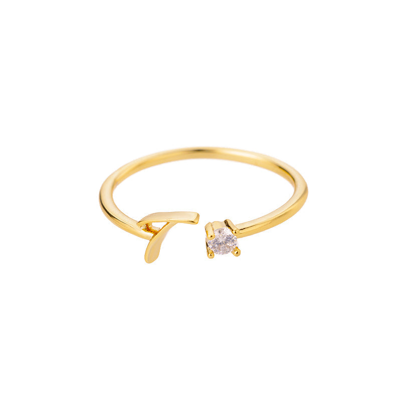 Mini Zircon Initial Ring