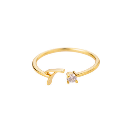 Mini Zircon Initial Ring