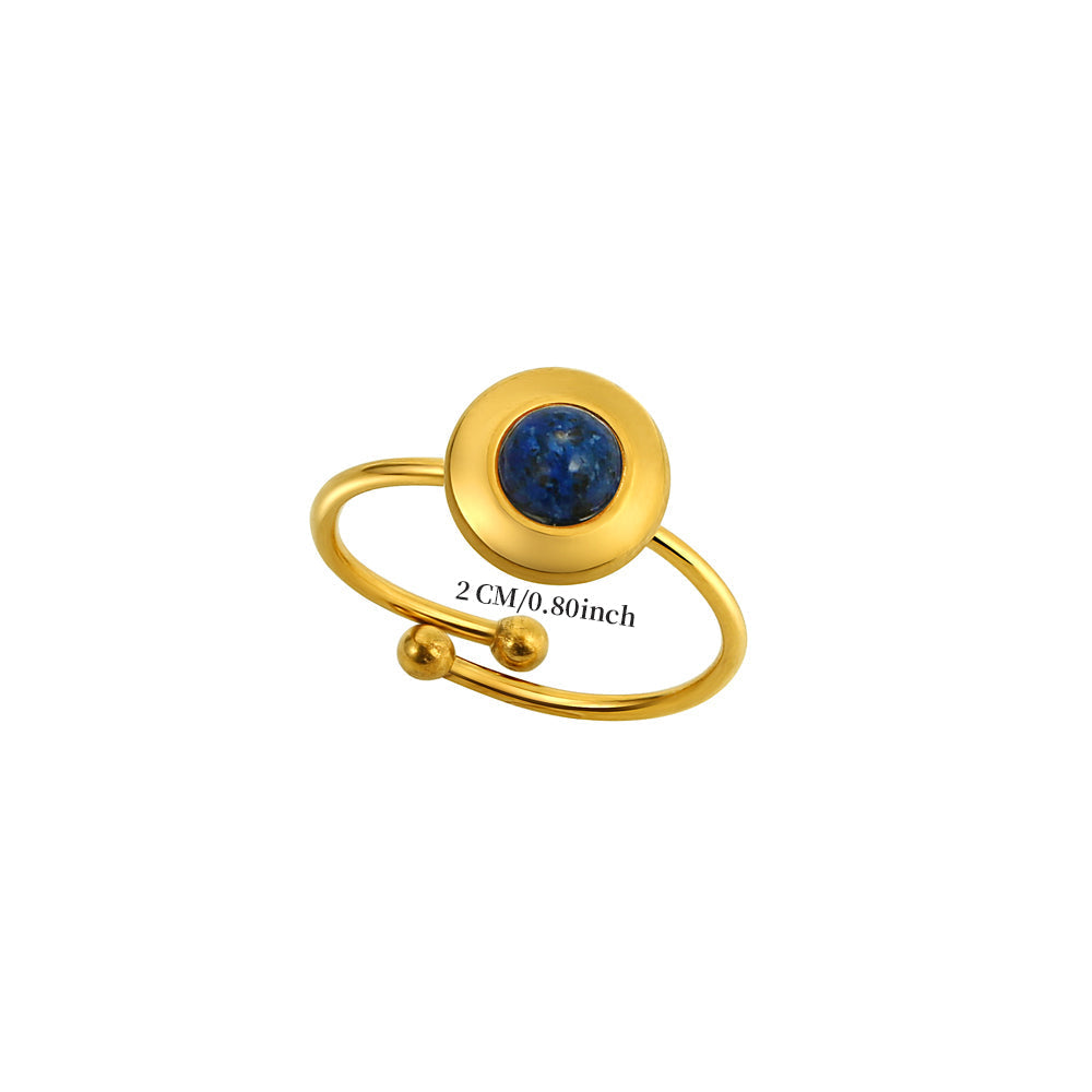 Round Tiger Eye Accent Ring