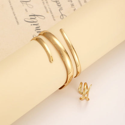 2pc Wrap Statement Bracelet & Ring Set