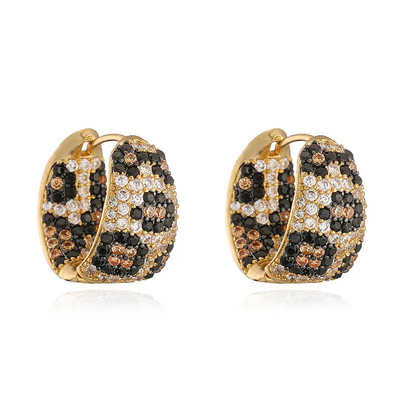 Leopard Print Stone Earrings