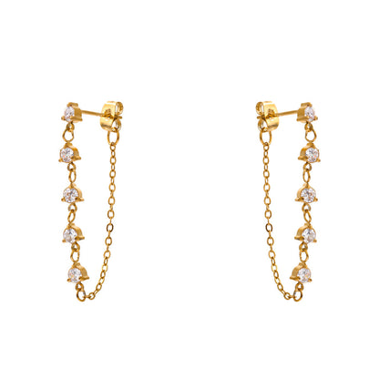 Dainty Chain Link Stud Earrings