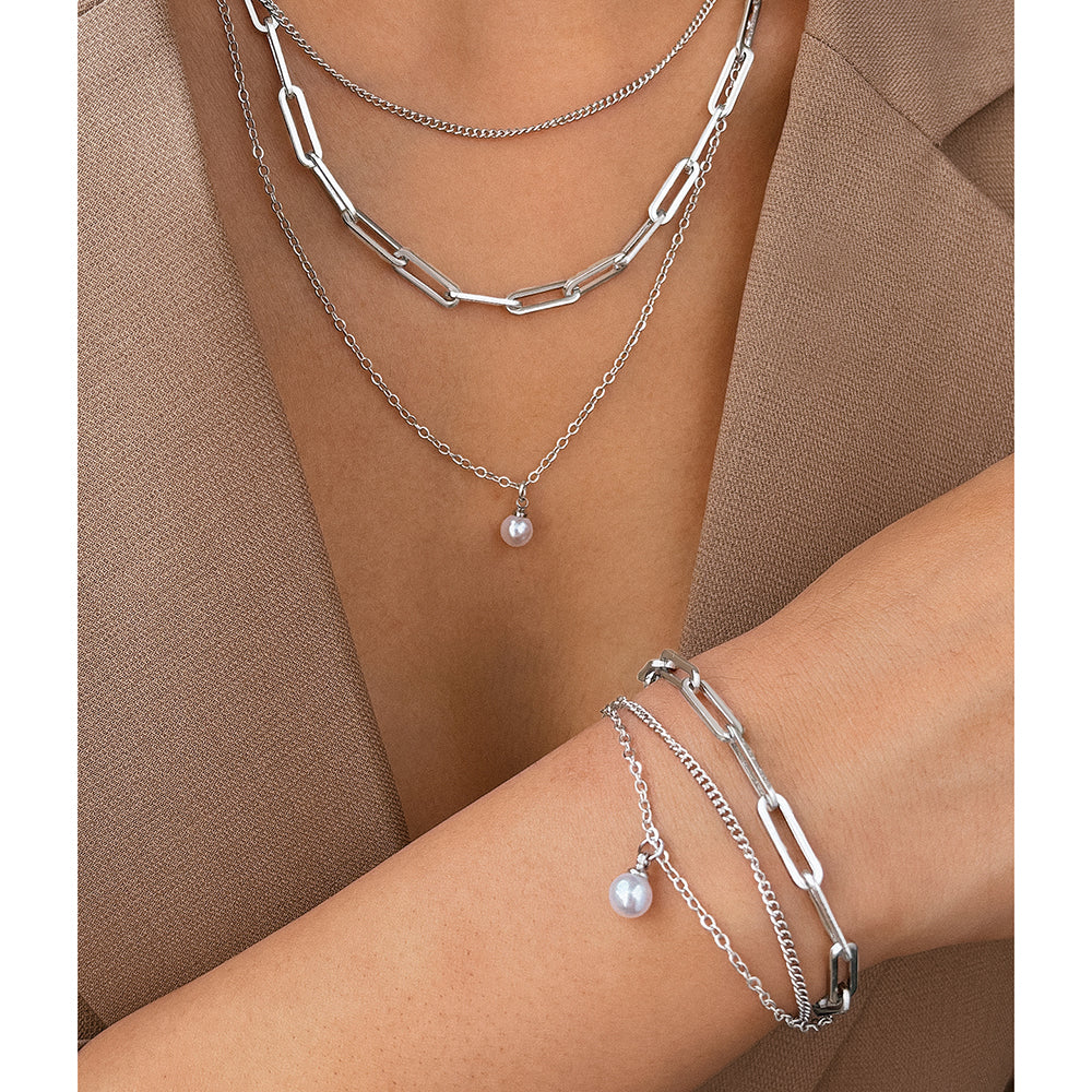 5pc Pearl Accent Jewelry Set