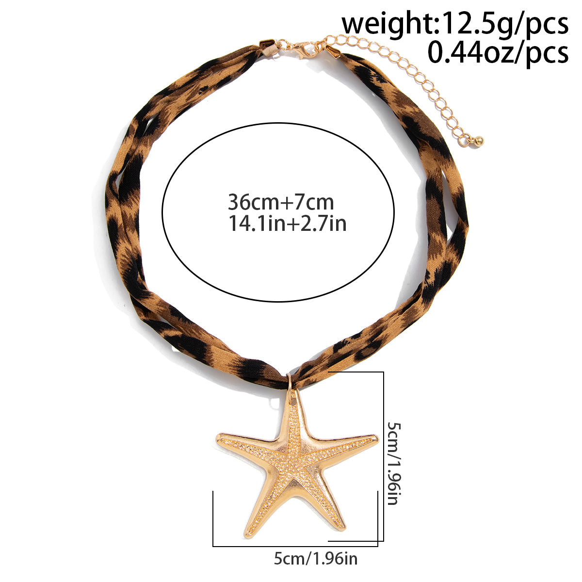 Leopard Velvet Floral Pendant Choker