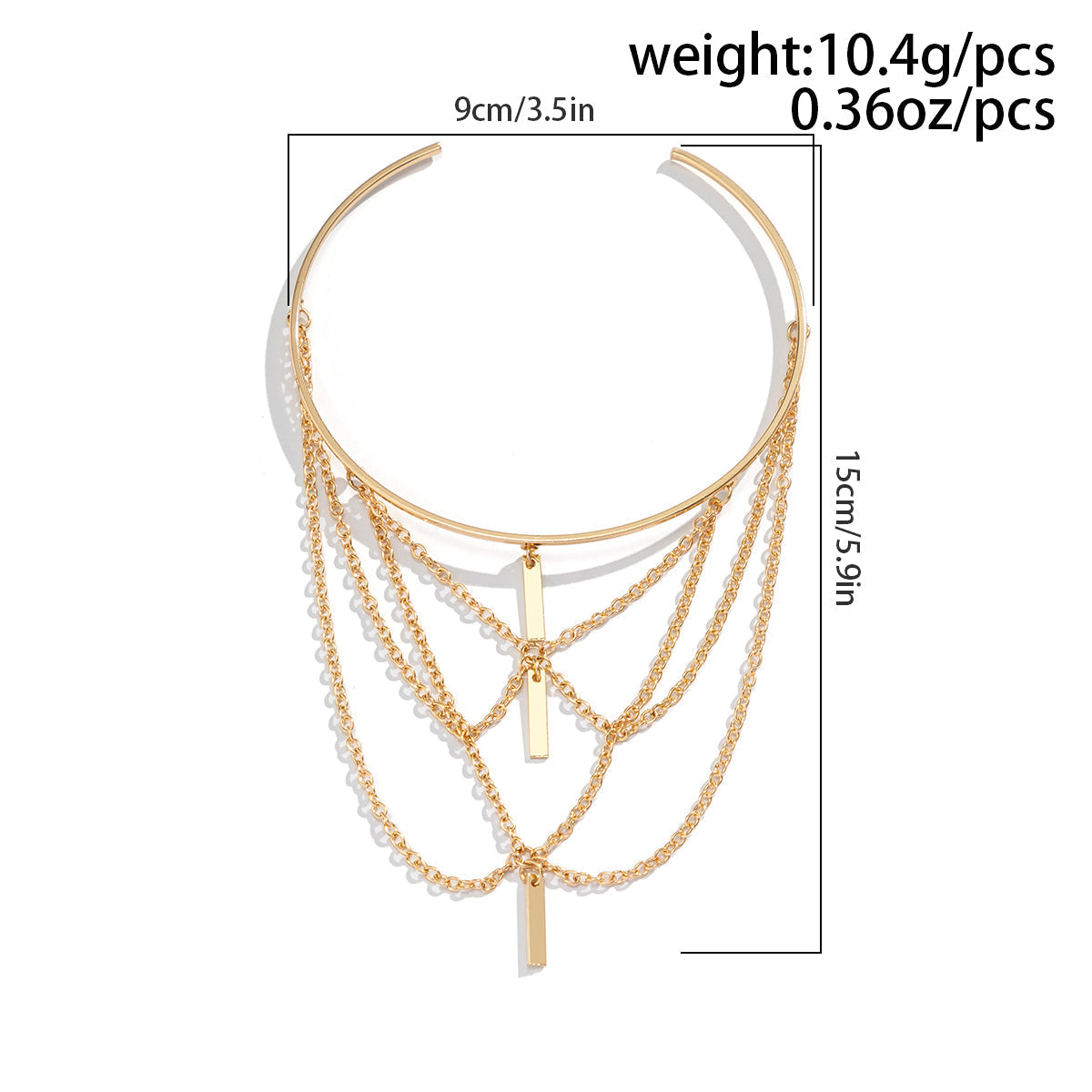 Gold Chain Tassel Arm Bracelet
