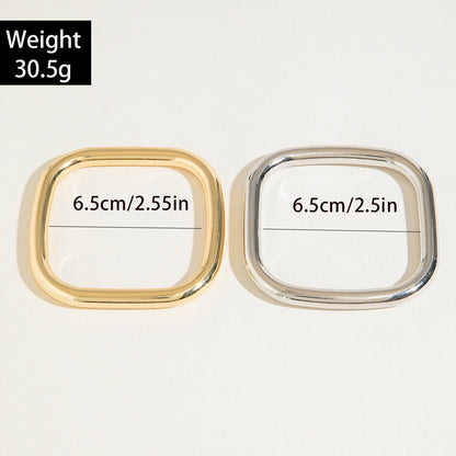 Gold & Silver Geometric Cuff Bracelet Set