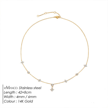 Dainty Star CZ Pendant Necklace