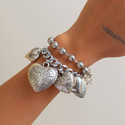 2pc Coin Tassel Necklace Bracelet Set