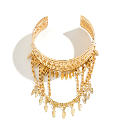 Vintage Tassel Leaf Arm Bracelet
