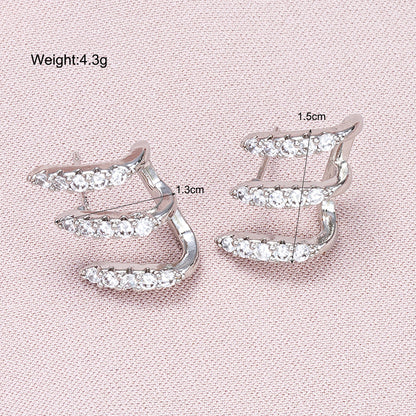 Claw-Set Sparkle Ear Trio