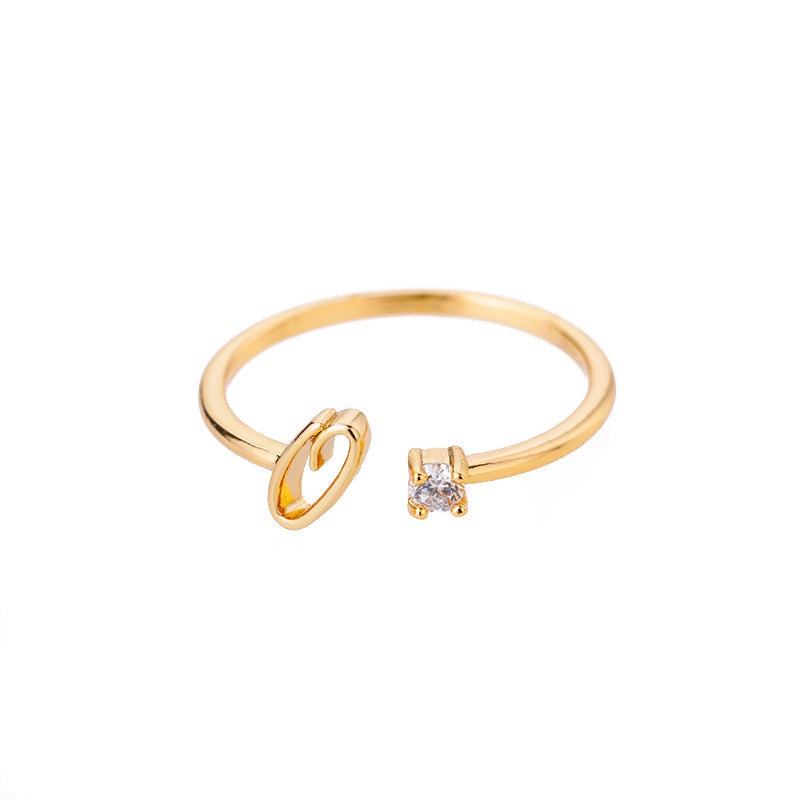 Mini Zircon Initial Ring