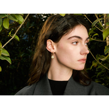 Sunburst Crystal Hoop Earrings