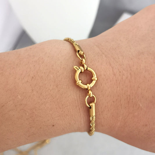Gold Rope Chain Bracelet
