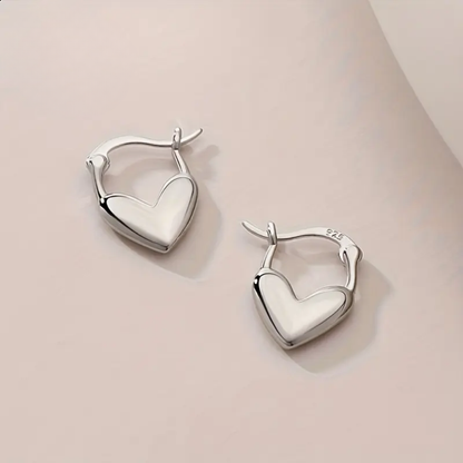 Heart Huggie Earrings