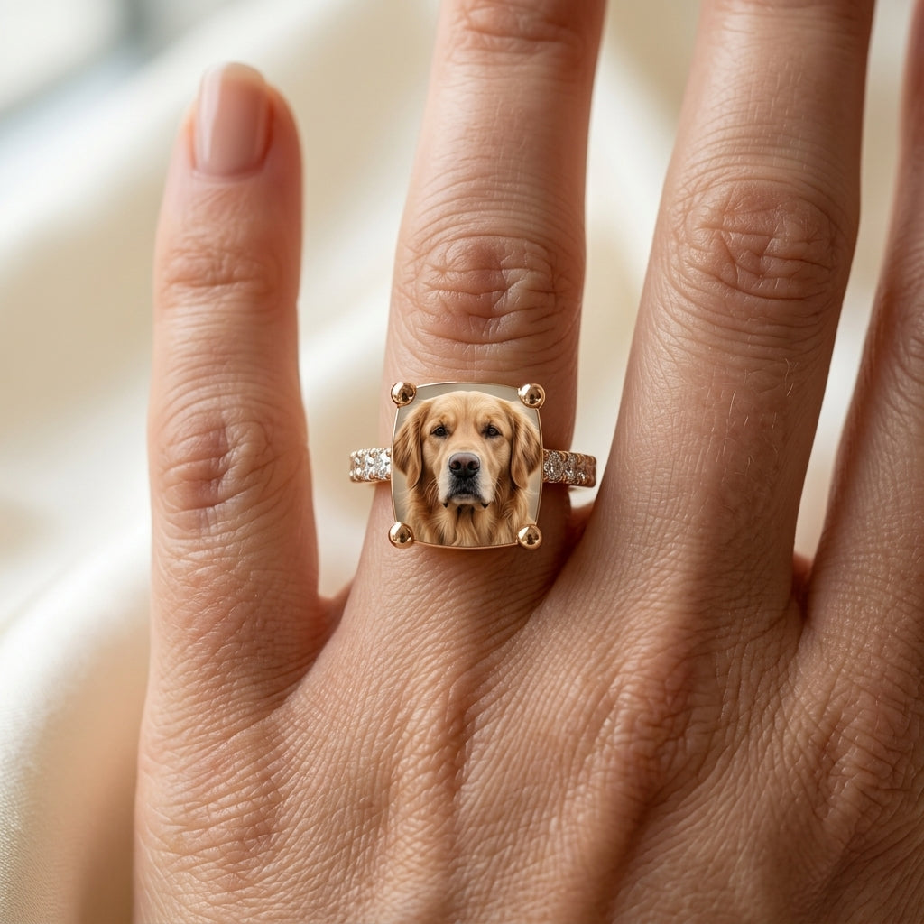 Custom Pet Square Ring