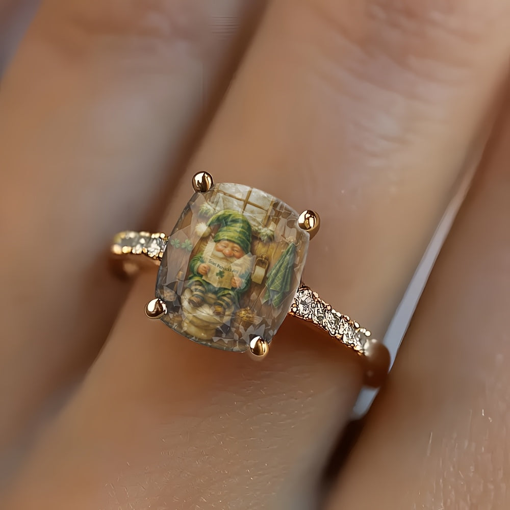 Christmas Dwarf Square Ring